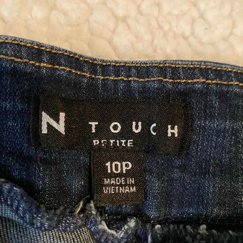 N Touch Navy Women's Straight Leg Jeans pull on jeans - Picture 4 of 5